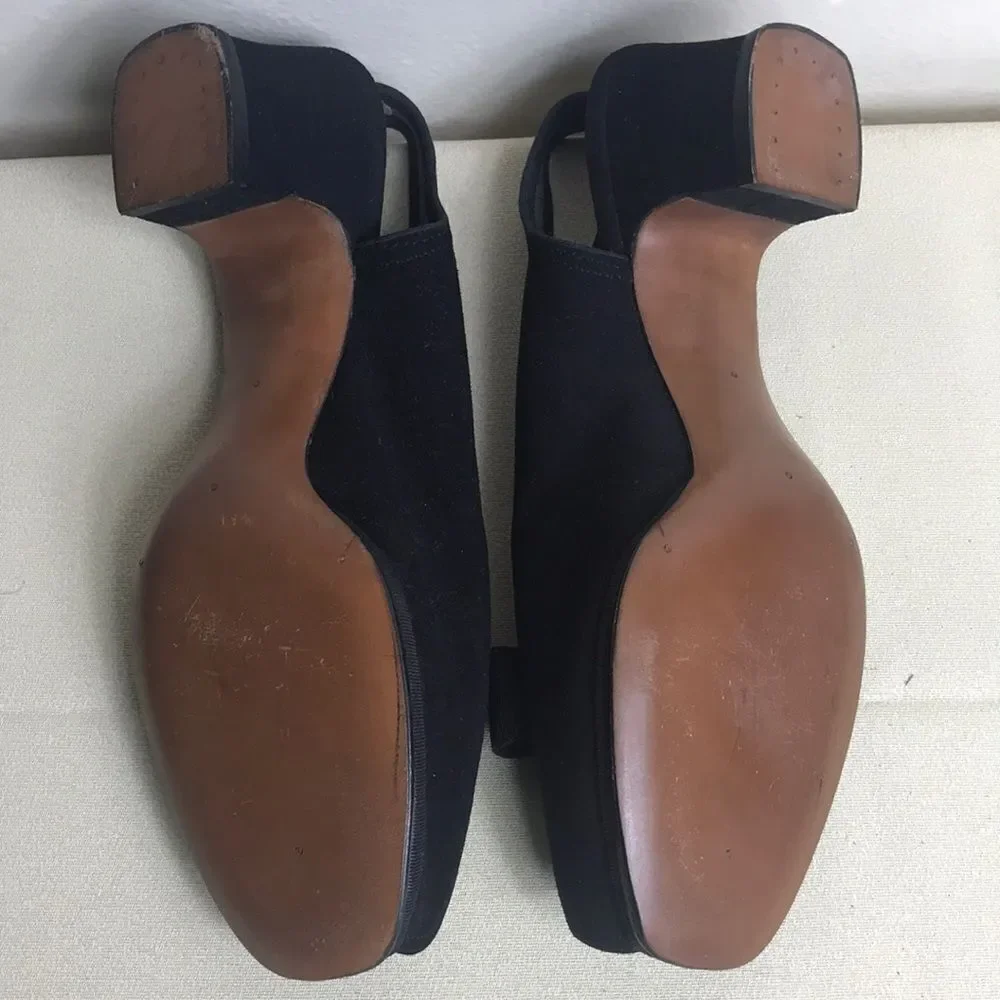 Black Suede Vintage Heels by I.Miller (Deadstock.